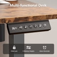 thumbnail image 4 of Gylador Electric Standing Desk, 55''x24'' Height Adjustable Desk with Memory Preset, Stand up Desk with Electric Lift, Electric Desk for Home, Computer Desk, Office Desk, 2 Boards, Brown, 4 of 9