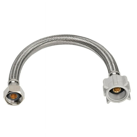 MOEN 7233-16-12-1 1/2" Female Iron Pipe x 7/8"B x 16", Stainless Steel Toilet Supply Line