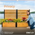 thumbnail image 3 of 4ft H x 3.4ft W x 1.5ft L (1 Screen w/Planter) Freestanding Cedar Wood Privacy Fence Screen with Planter Box, Outdoor Wood Privacy Screen Panel for Patio, Raised Garden Bed, EC18040, 3 of 10
