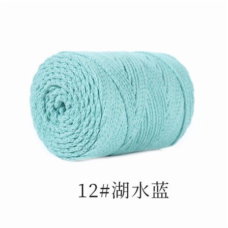 XmhyTop 2mm 120G Cotton Macrame Cord, Durable Crochet Thread for Bag Making, Macrame Rope Ideal Gift for Knitters, Light blue