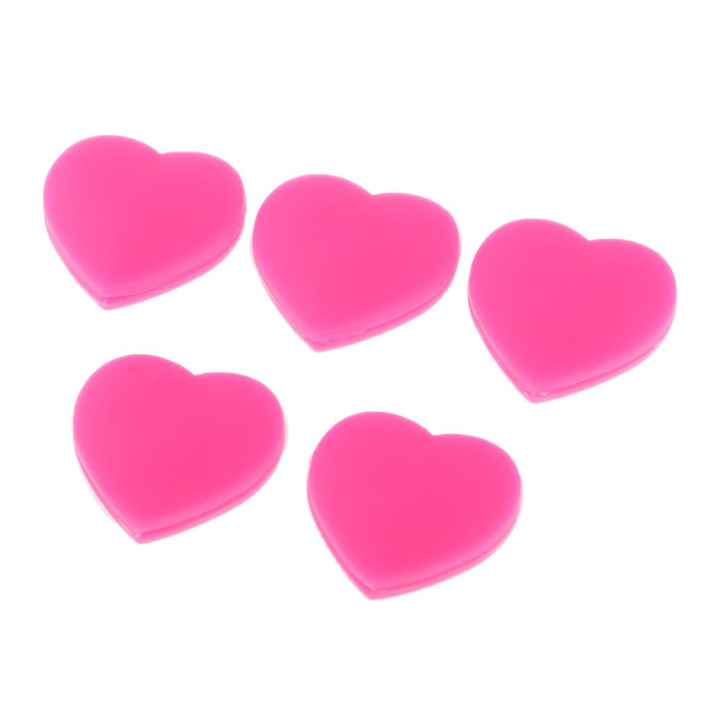 Red / Pink 5x Heart Shape Tennis Racket Shock Dampeners Vibration Reducers 