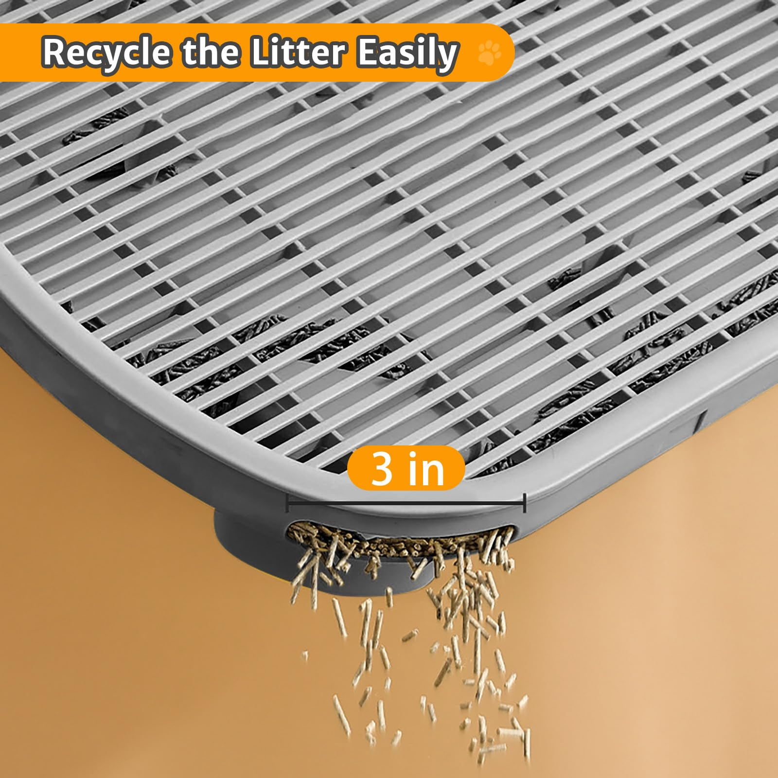 Litter Catching Step For Cat Box  Trap Stool Automatic Self Cleaning Collection Stairs Catcher Ramp Old Geriatric Senior Or Kitten
