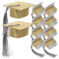 thumbnail image 4 of OULII 10pcs Graduacion Caps For Cups Golden Cotton Gift For Graduation Celebrations, 4 of 8