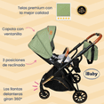 thumbnail image 2 of Carriola 4 En 1 Con Base Para Autoasiento Borah - Ibaby verde, 2 of 9