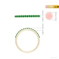 thumbnail image 6 of ANGARA Natural Prong Set Half Eternity Round Emerald Wedding Ring in 14K Yellow Gold for Women (Size-1.5mm) | May Birthstone, Birthday, Anniversary, Jewelry Gift for Women | Natural Emerald Ring, 6 of 10