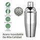 thumbnail image 2 of 6pzs Shaker Coctelera Mixología Cocktail Acero Inoxidable Xtellar Plateado, 2 of 3