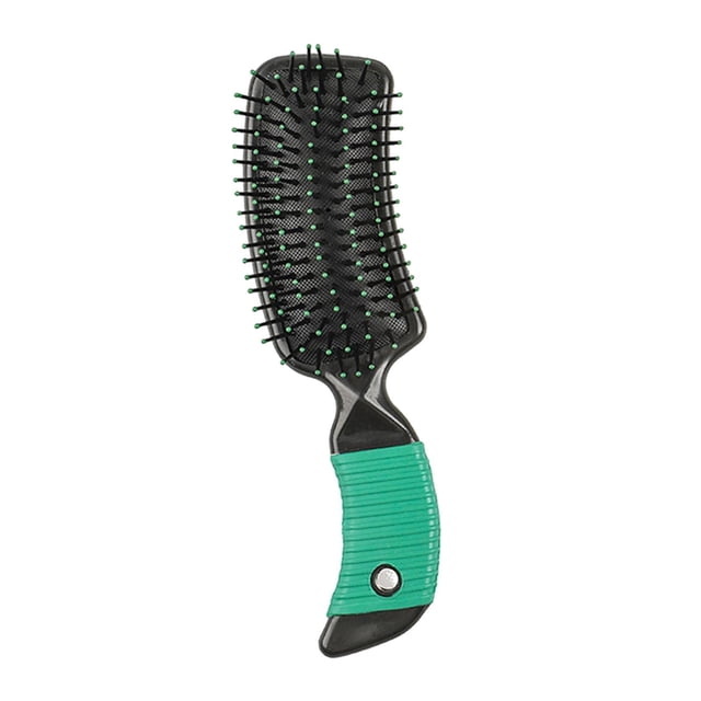 Cepillo para el cabello, desenredante, masajeador del cuero cabelludo, peine para el cabello, cepillo acolchado para el cabello, evita enredos Verde