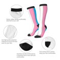 thumbnail image 4 of Transgender Flag Knee High Socks for Women Long Leg Warmers Socks, 4 of 7