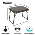 thumbnail image 3 of Lifetime 24 inch Compact Rectangle Folding Table, Indoor/Outdoor Light Commercial Grade, Brown (280488), 3 of 20