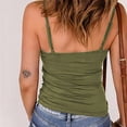 thumbnail image 4 of Camiseta sin mangas con cuello redondo para mujer, color negro, con temperamento, color sólido Fridja  gh406, 4 of 9