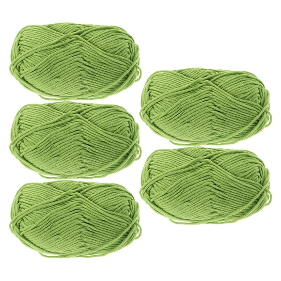 KAKOWELY 5 Rolls Cotton Cord Softer Knitting String DIY Craft Rope Handmade Weaving Yarn,5.71X"X3.15"X1.97"