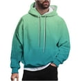 thumbnail image 2 of Aloohaidyvio Men's Tie Dye Casual Hoodies Long Sleeve Solid Lightweight Pullover Tops Loose Sweatshirt with Pocket, 2 of 6