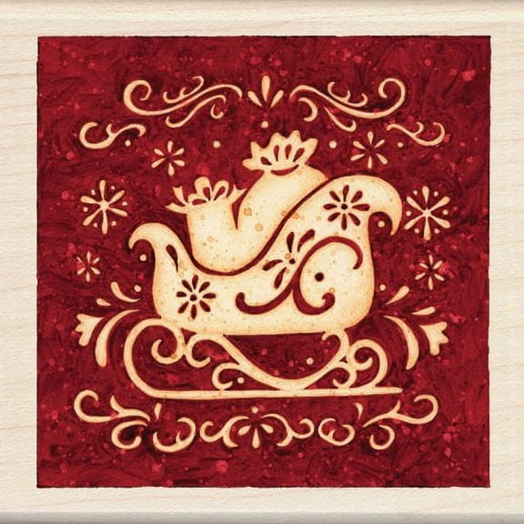 Inkadinkado Wood Stamp, Sleigh