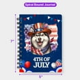 thumbnail image 5 of Patriotic Siberian Husky Celebrates 4th of July Spiral Bound Journal Husky Dog Lover Gifts 5x7in Spiral Notebook - 02009, 5 of 5