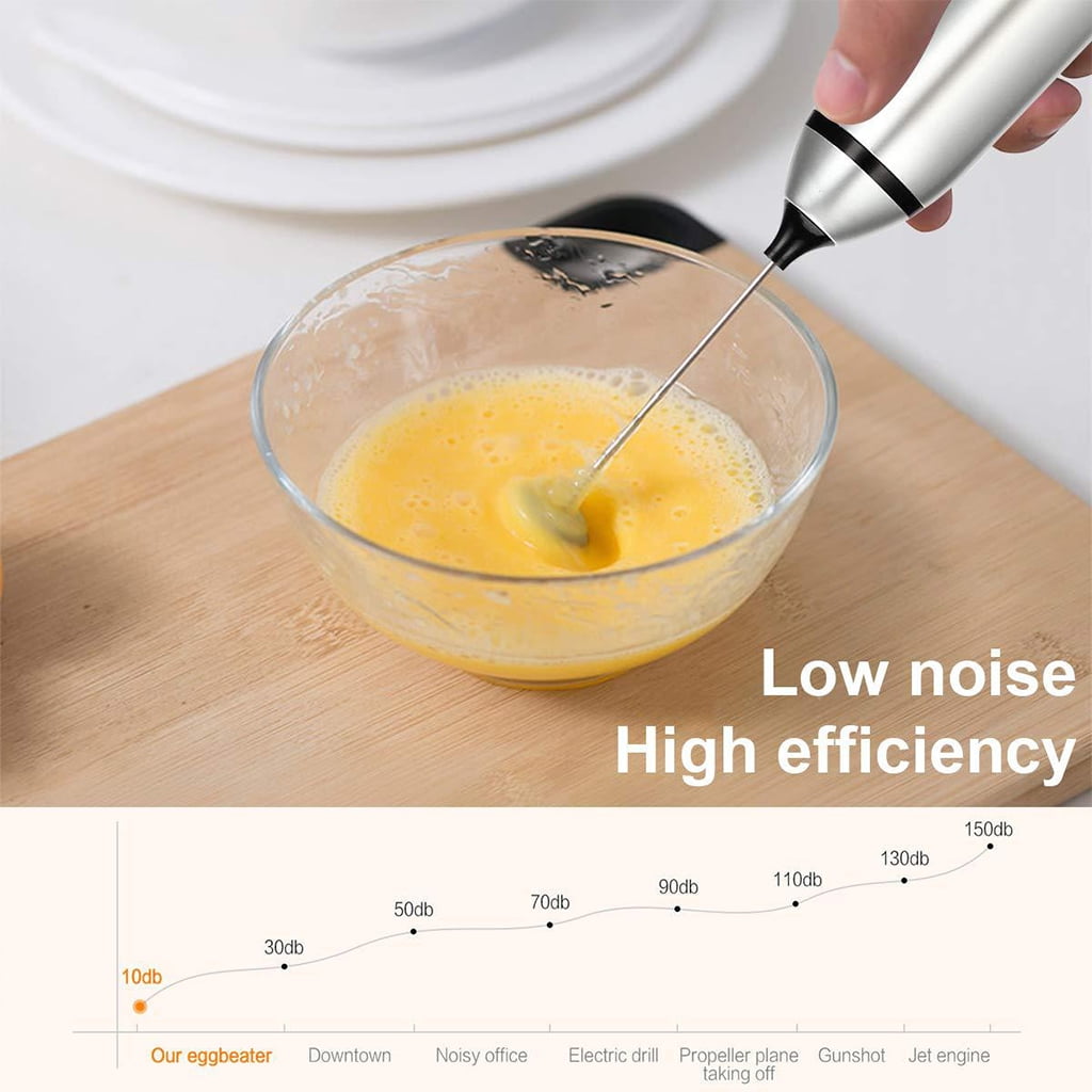 BQBQERT Handheld Milk Frother Electric Hand Foamer Drink Mixer for Coffee Frappe Hot Chocolate Whisk Frother
