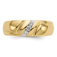 thumbnail image 4 of 14K Yellow Gold Diamond Mens Ring (0.15Cttw) Ring Size 10, 4 of 7