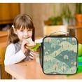 thumbnail image 6 of Square Lunch Bag 10.5*3.5*9.5 Inches Cooler Bag Lunch Bag Insulation Portable Durable Fashion Cute Green Cartoon Hill, 6 of 6