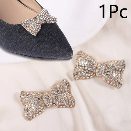 1Pc Women Shoes Clip DIY Bowknot Shoe Charm Jewelry Rhinestones Sandal Buckle High Heel Decorations Shoe Flower Shoes Accessories