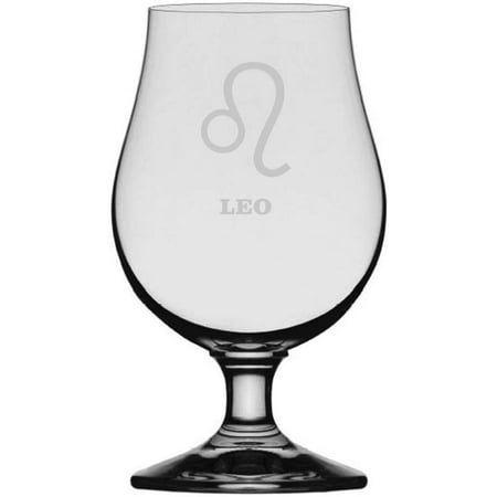

Zodiac Symbol Etched Glencairn Crystal Iona Beer Glass Leo
