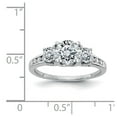 thumbnail image 5 of 14k White Gold 1.50ct. 3 Stone side Moissanite Ring Band Size 7, 5 of 7