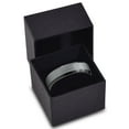 thumbnail image 3 of P. Manoukian Tungsten Wedding Band Ring 4mm for Men Women Black & 18K Rose Gold Plated Beveled Edge Brushed Polished Lifetime Guarantee Size 7, 3 of 4