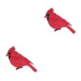 thumbnail image 4 of Bewildely Accesorio de pájaro cardenal rojo, adornos artesanales de estilo Simple exquisito, decoración de Navidad, adorno de Festival, 1 PC 2Conjunto, 4 of 6