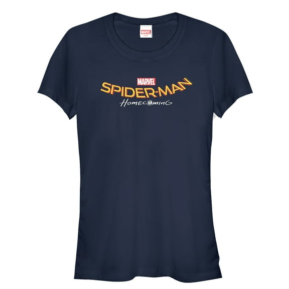 Junior's Marvel Spider-Man: Homecoming Classic  Graphic Tee Navy Blue 2X Large