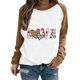 thumbnail image 1 of Gibobby Sudadera sin capucha y ocio Sudadera con capucha informal sin sombrero con cuello redondo y mangas raglán con estampado divertido del día de San Valentín para mujer To(Marrón, XL), 1 of 5