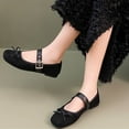 thumbnail image 3 of CHICVOMEY Women‘s Mary Jane Shoes Square Toe Ballet Flat Mary Jane Flats with Buckle Strap Casual&Dressy Flats, 3 of 7