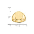 thumbnail image 5 of 14K Yellow Gold Ring Band Signet 14.5x12.0mm Closed Back Men's, 5 of 5