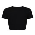 thumbnail image 4 of Women's Slim Fit Cherry Bow Graphic Crop Top Y2K Short Sleeve Slim Fit Shirts Casual Summer Tee (Black1 L), 4 of 5