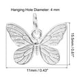 thumbnail image 2 of 2pcs Butterfly Charm, Mini Silver Butterfly Pendant Charm Bulk Silver DIY for Jewelry Making, Silver Tone, 2 of 5