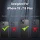 thumbnail image 4 of Mica Vidrio MYBAT CamShield para iPhone 15 y 15 PLUS Negro, 4 of 8