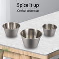 thumbnail image 4 of Bearachild Taza para salsa de inmersión, cocina de acero inoxidable 304, 4oz, porción de condimento para comer, contenedor de mermeladas de cubitos de Cocina y Comedor Oro pequeño Bearachild  HA065211-03, 4 of 6