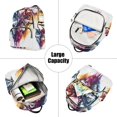 thumbnail image 5 of JIALIOU Mini Backpack Purse for Women Quilted Casual Daypack Small Travel Shoulder Bag, Blue Orange Purple Wolf Faces, 5 of 7