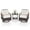 White, variant on Costway 3 PCS Outdoor Swivel Chair Set with 2-Tier Tempered Glass Side Table Cushions
