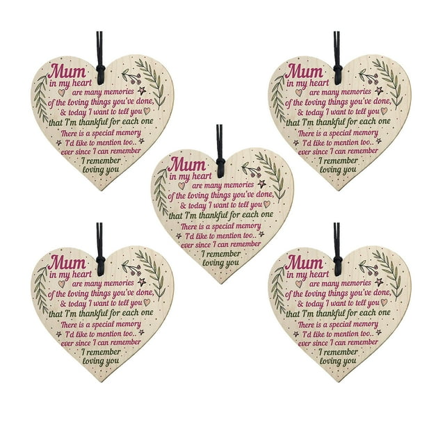 XWSHYW Adornos Colgantes Nuevo Colgante de Madera para Decoración Del Día de La Madre