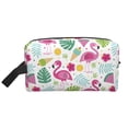 thumbnail image 2 of Uemuo Cute Flamingo Pattern Portable Toiletry Bags with Handle, Waterproof travel Make up Bags for Women, Large Capacity Travel Cosmetic Bags, 2 of 9
