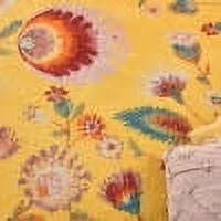 Nourison Allur Floral Yellow Multicolor 9' x 12' Area Rug, (9x12)