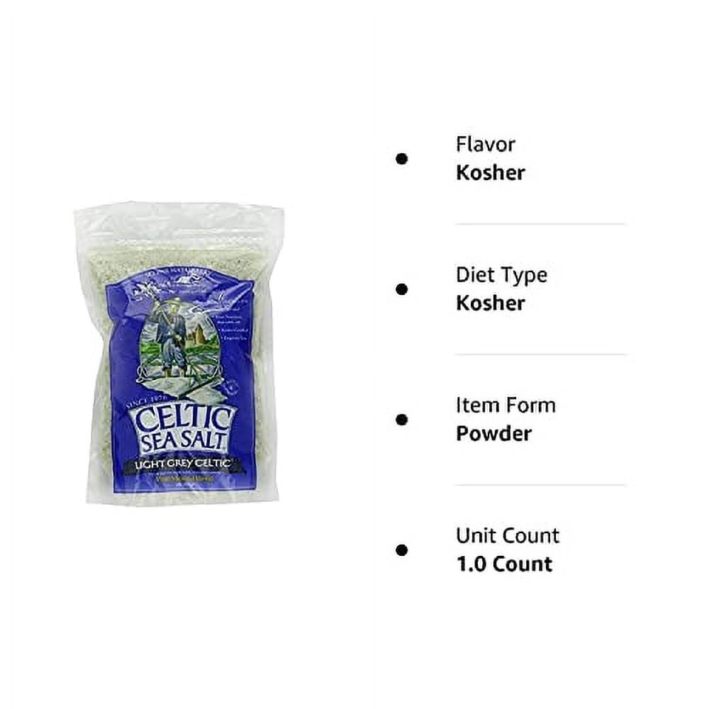 Light Grey Celtic coarse sea salt, 1 lb. bag - Pack of 2