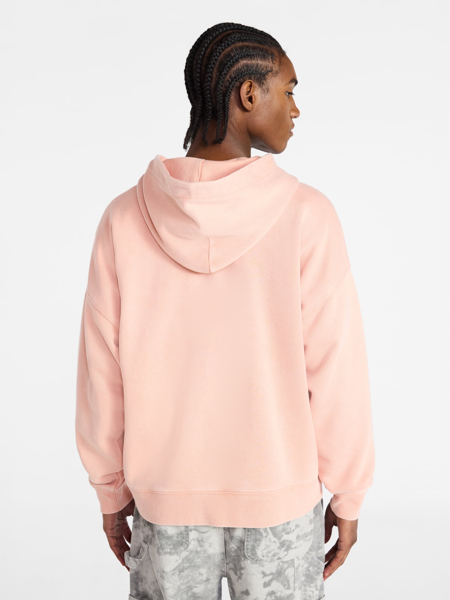 No Boundaries Oversized Hoodie with Long Sleeves, Men's XS-4XLT