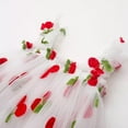 thumbnail image 3 of StylesILove Baby Toddler Girls Sleeveless Mesh Tulle Fruit Daisy Flower Girl Tutu Dress Birthday Wedding Party Sundress Outfit (12 Months, White Cherry), 3 of 6