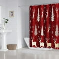 thumbnail image 6 of Eoozwa Christmas Shower Curtain Winter Forest with Elk and Christmas Tree Shower Curtain Polyester Fabric Bathroom Bath Home Decor Waterproof 59x71in, 6 of 6