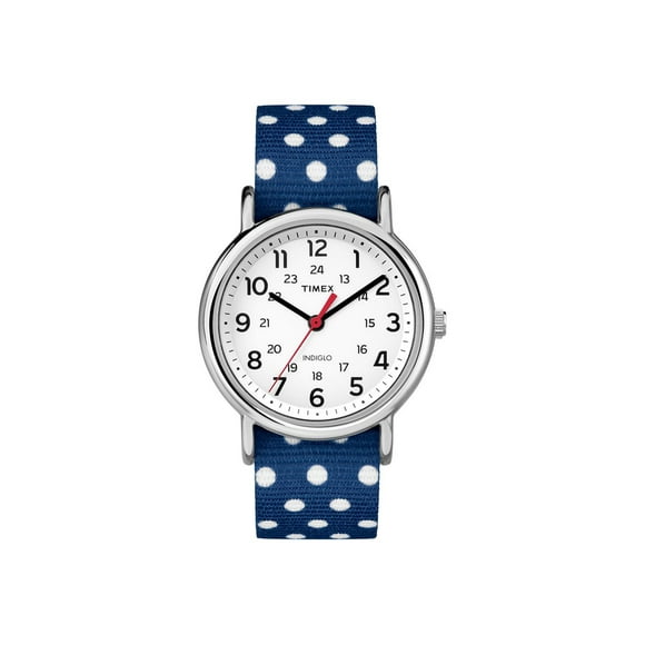 Timex Weekender Dots - Wristwatch - quartz - analog - brass - silver tone - white