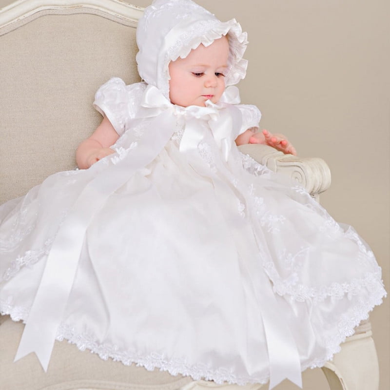 Baby Girls Christening Clothing Lace Christening Long Gowns Baby