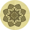 thumbnail image 1 of Ahgly Company Machine Washable Indoor Round Transitional Harvest Gold Area Rugs, 6' Round, 1 of 7