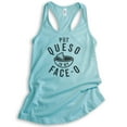 thumbnail image 1 of Put Queso In My Face-O Tank Top, Ladies Racerback Tank Top, Nacho Tank, Mexican Food Tank, Queso Tank, Cancun, Small, 1 of 3