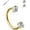 Gold, variant on OUFER Double Cubic Zirconia Nose Rings Internally Threaded Septum Rings 20G Horseshoe Nose Studs 316L Stainless Steel Lip Eyebrow Helix Nostrial Piercing Jewelry with Piercing Ball Grabber