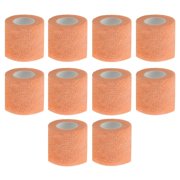 10pcs Tattoo Grip Tape Phosphor Orange, 2.95"x 5Yards Disposable Cohesive Tattoo Grip Cover Wrap Elastic Bandage Handle Grip Tube for Tattoo Machine Tattoo Grip Accessories