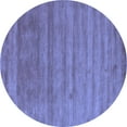 thumbnail image 1 of Ahgly Company Machine Washable Indoor Round Abstract Blue Contemporary Area Rugs, 4' Round, 1 of 4